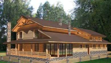 Photo of Строительство коттеджа из бруса: стиль и уют